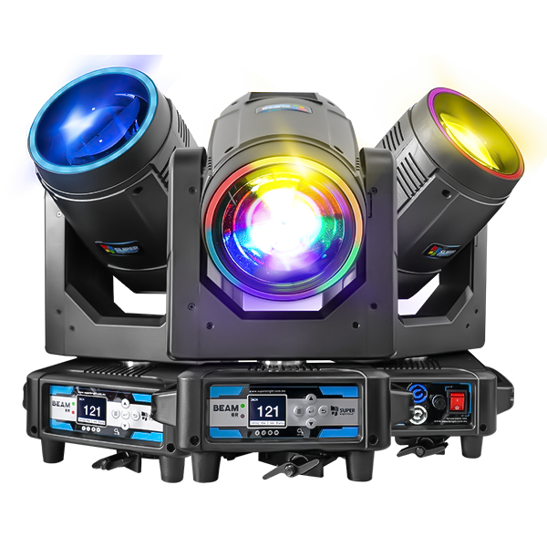 Cabeza Móvil BEAM 8R SuperBright Aro Led 2 Pzas C/Estuche