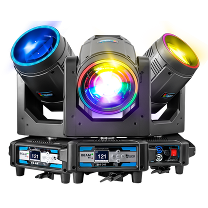 Cabeza Móvil BEAM 8R SuperBright Aro Led 2 Pzas C/Estuche