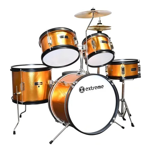 Bateria Extreme Junior 5 pzas Amarilla Aro Negro