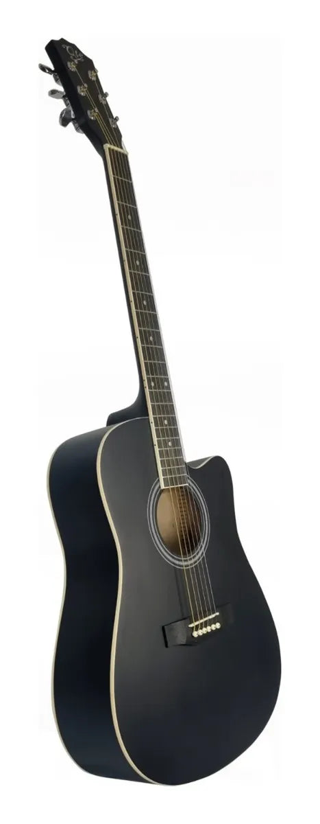 Guitarra Acústica Qte 41 Pulgadas Negro Mate GA-41BK
