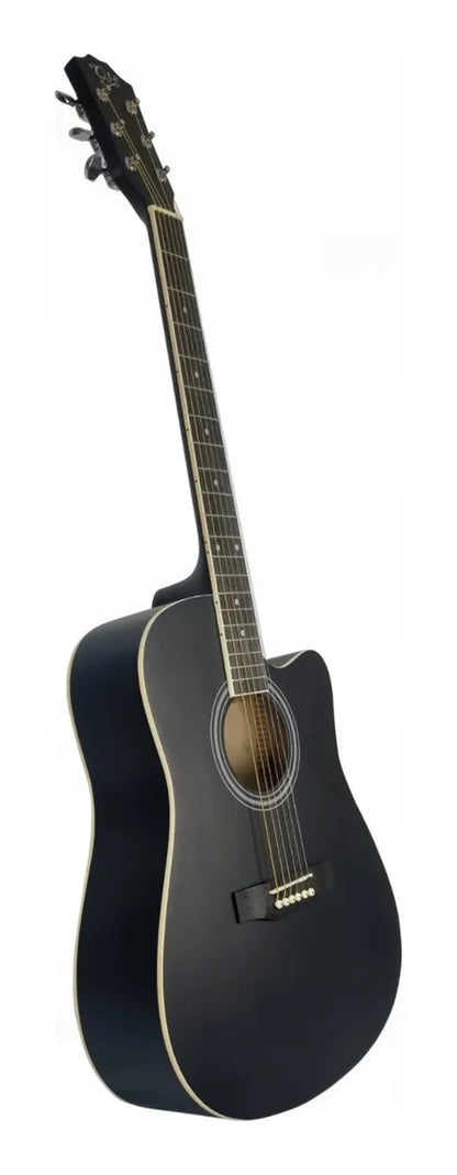 Guitarra Acústica Qte 41 Pulgadas Negro Mate GA-41BK