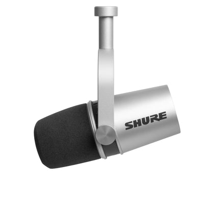 Micrófono para podcast y home office plata SHURE MV7-S