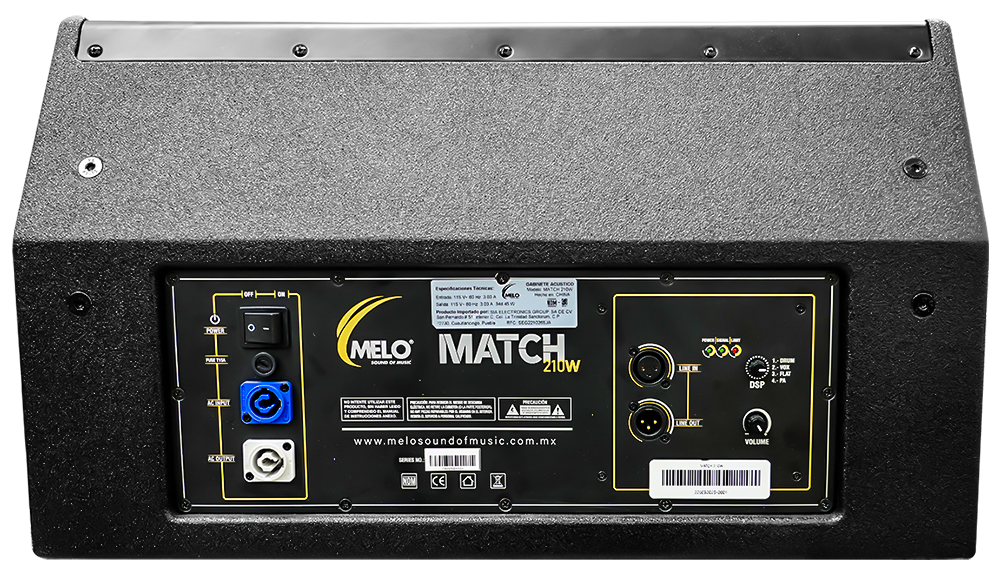 Monitor de Piso Activo 2x10" 1x1.75" 1000W RMS MATCH 210W