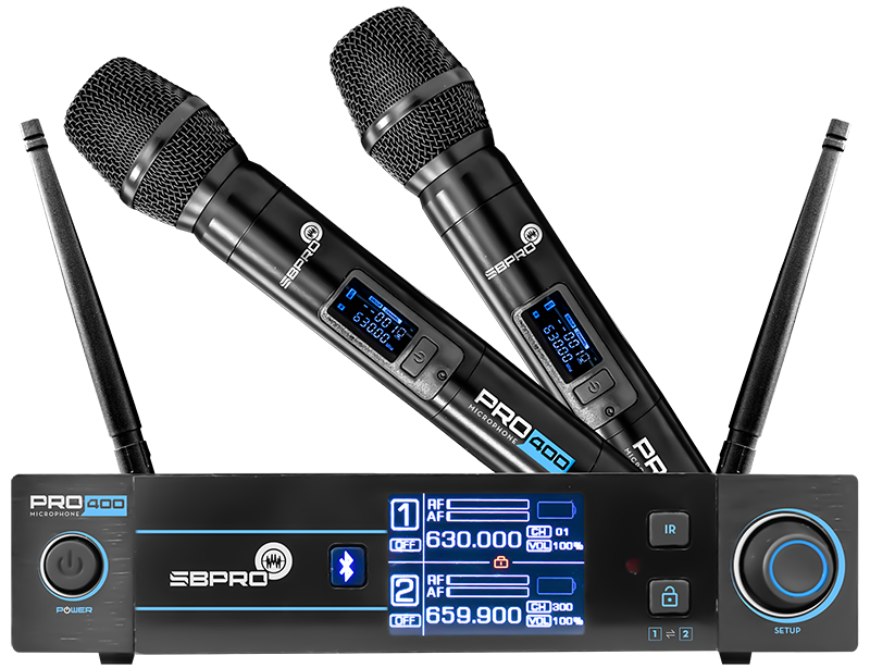 Sistema Inalambrico Dual de Mano SuperBright PRO-400