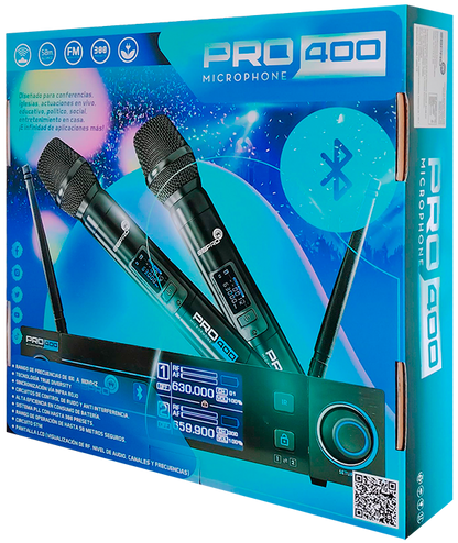 Sistema Inalambrico Dual de Mano SuperBright PRO-400