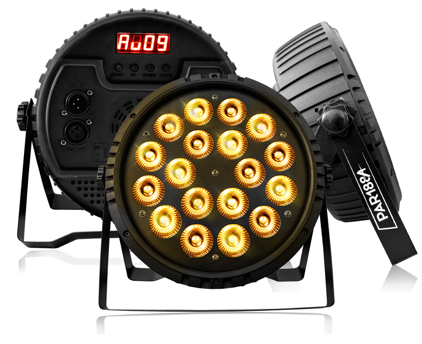 PAR188A Super Bright 18 Leds RGB+A 8 Wts