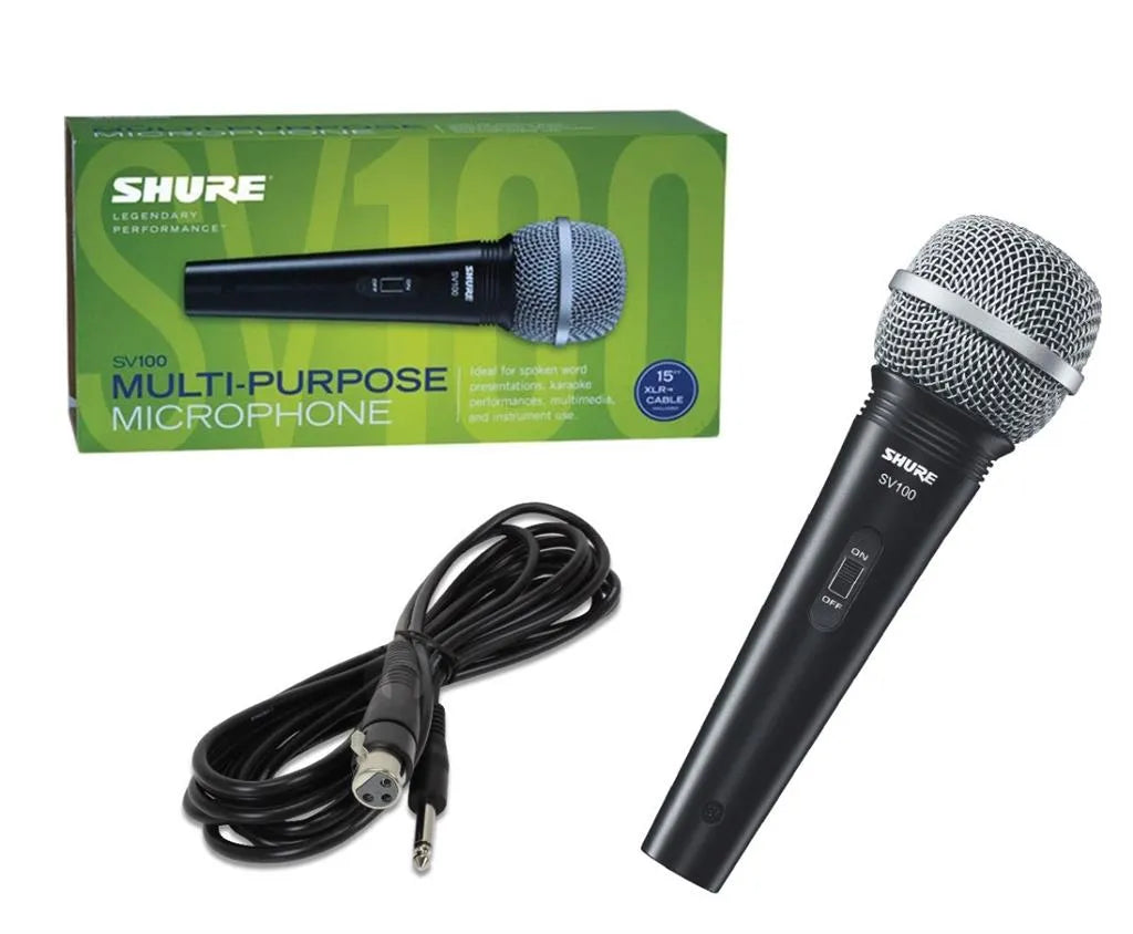 Micrófono Alámbrico SHURE SV100 para Voces Uso Doméstico