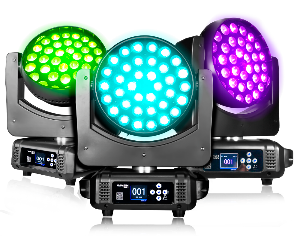 Cabeza Móvil WASH 360 SuperBright 2 Pzas con Estuche