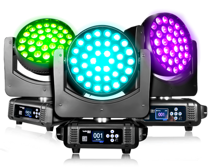 Cabeza Móvil WASH 360 SuperBright 2 Pzas con Estuche