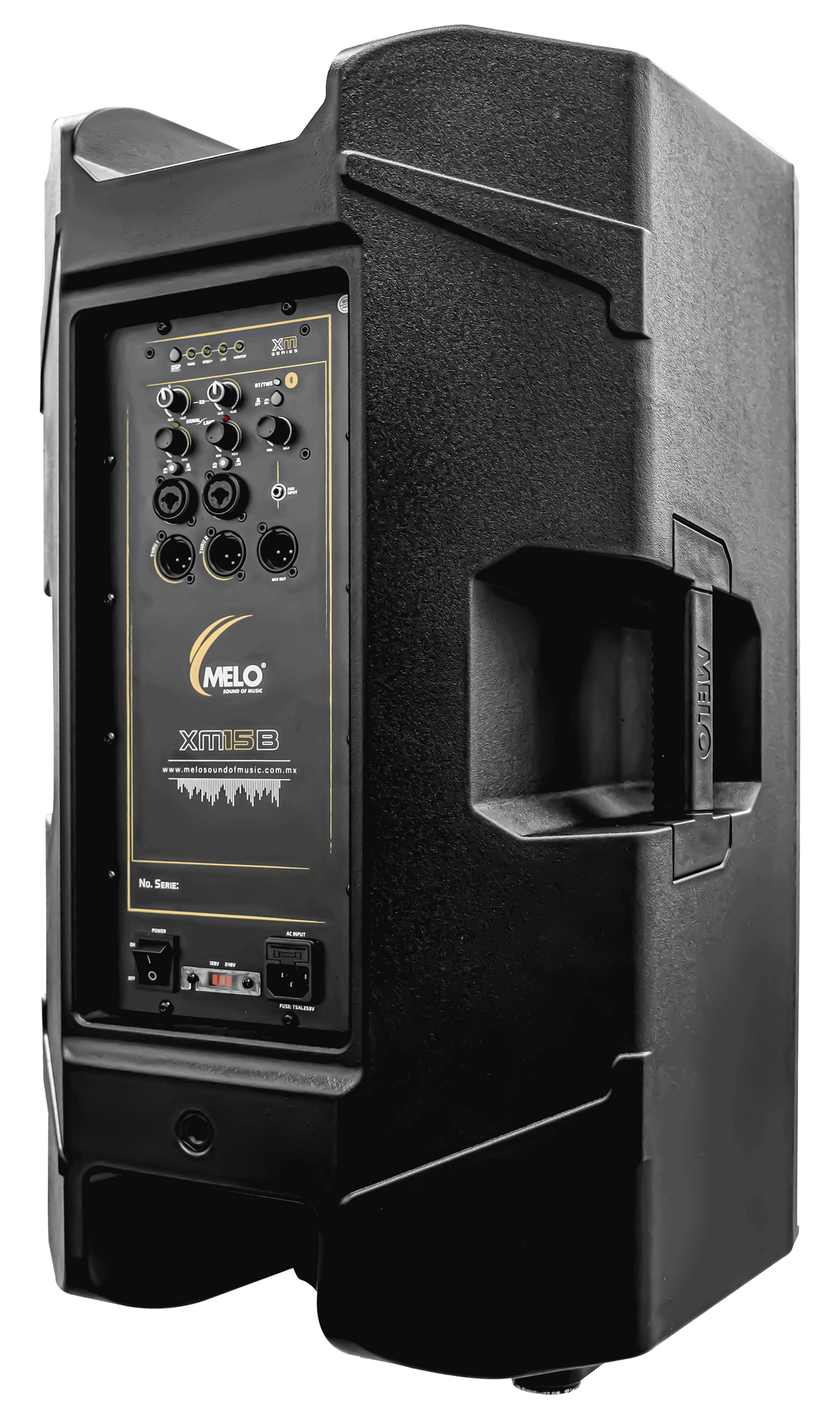 Bafle Activo MELO 1x15" 1x1.75" 800Wts RMS con Bluetooth XM15B