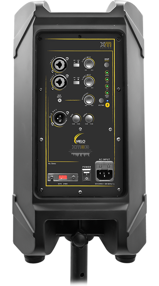 Bafle Activo MELO compacto 1x8" y 1x1" 350W RMS con bluetooth XM8B