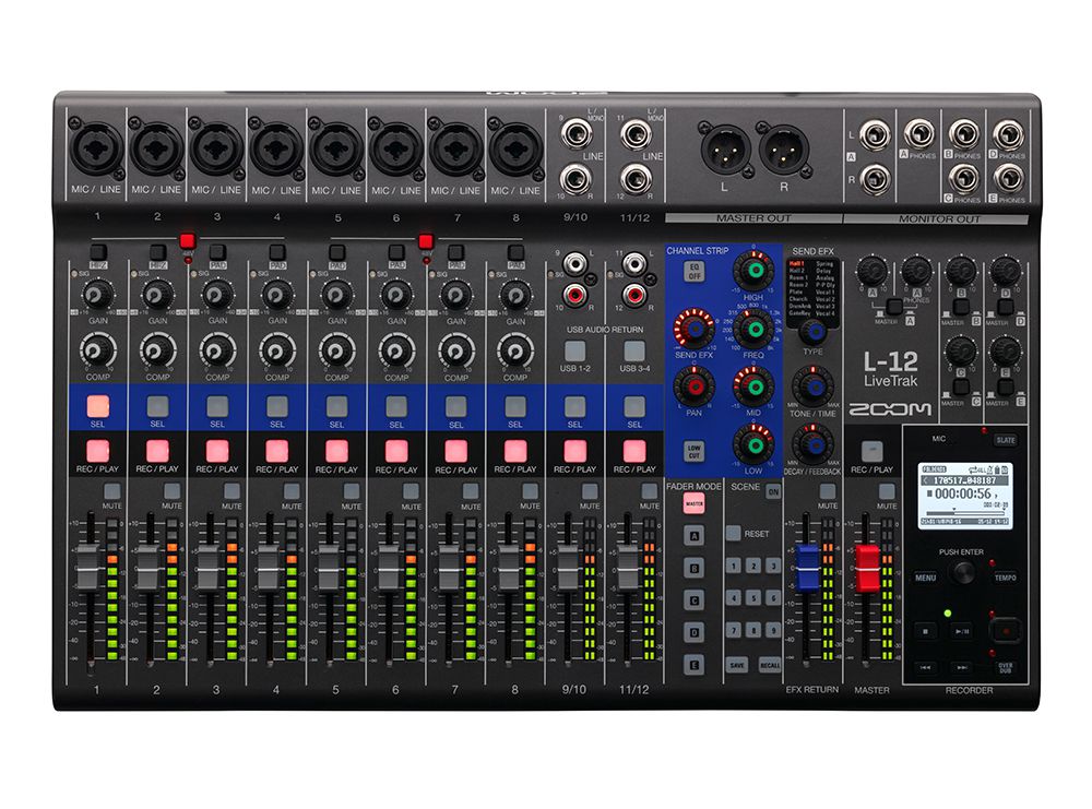 Mezcladora Zoom LiveTrack L12