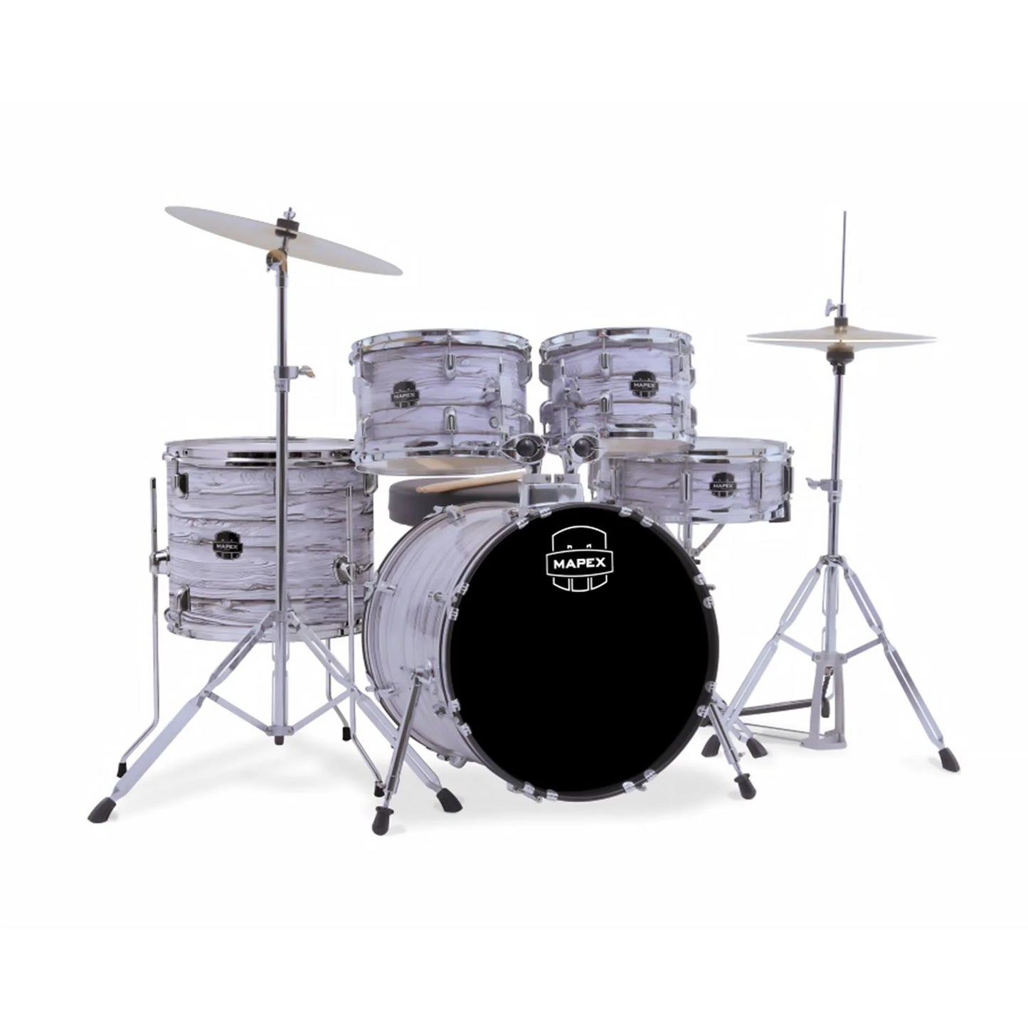 Batería de 5 pzs Serie COMET Color White Marblewood CM5294FTC-FI-SC