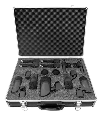 Kit de Micrófonos MELO para Batería 7 Pzas C/Estuche MD-7